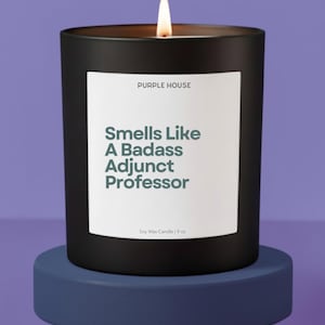 Adjunct Professor Gift Candle For Husband For Birthday and Christmas Gift For Academia