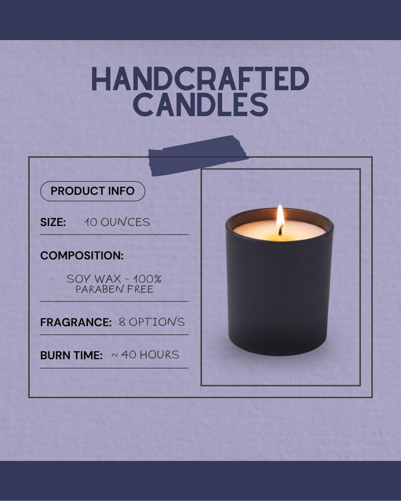 Handcrafted candles