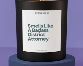 District Attorney Gift For Federal Prosecutor Gift For Lawyer Gift Candle For Legal Professional For Husband For Birthday and Christmas Gift
