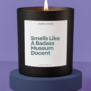 Museum Docent Gift Candle For Art Collector Gift For Husband For Birthday and Christmas Gift