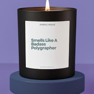 Polygrapher Gift For Police Officer Gift Candle For Husband For Birthday and Christmas Gift For Police Department For Cop