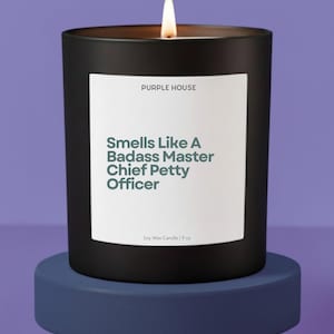 Master Chief Petty Officer Gift Candle For Recent Graduate Gift For Husband For Birthday and Christmas Gift