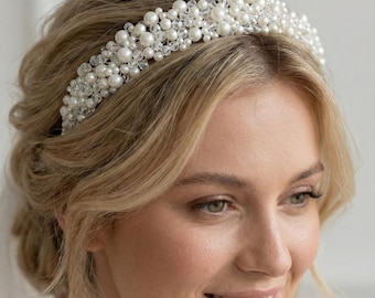 Bruids Haarband Kristal Parels Draad Haarband Haar Accessoire