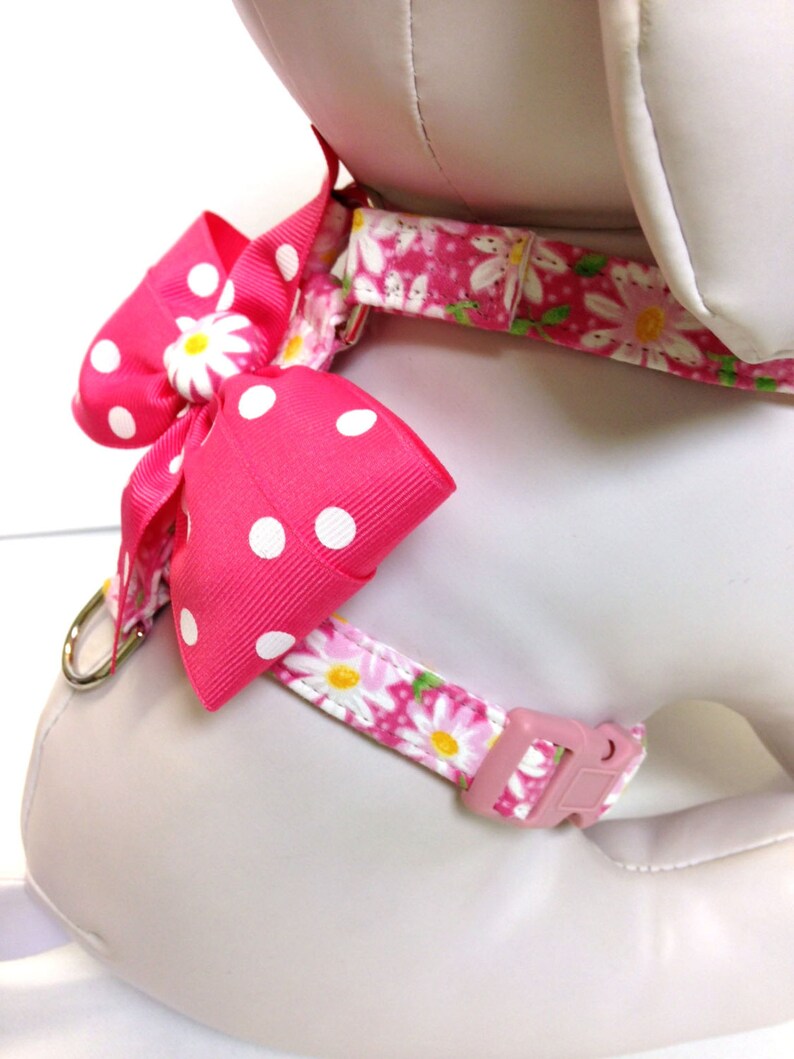 Dog Harness the Pink Daisy Etsy