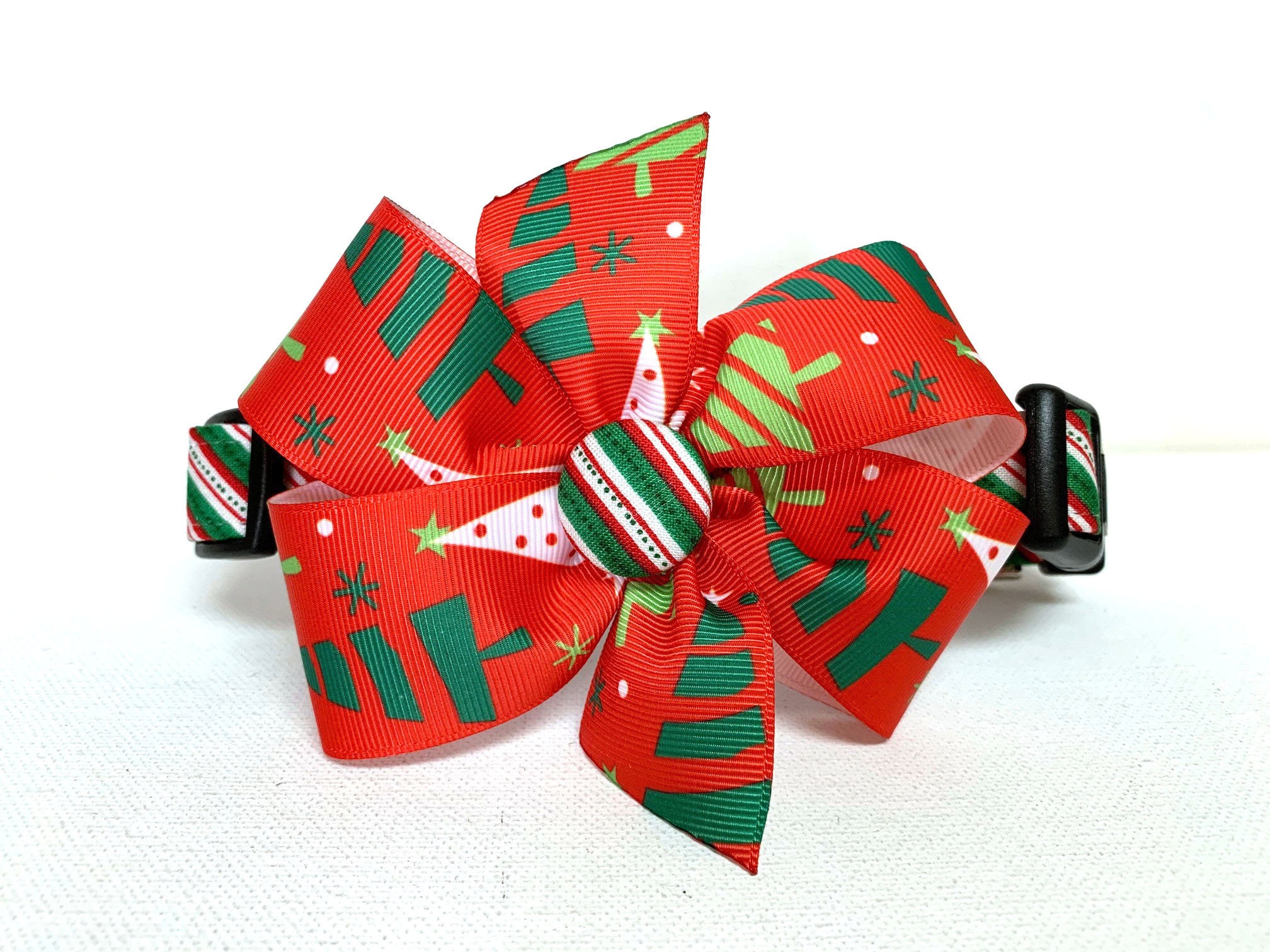 Dog or Cat Collar with Bow- Christmas Collars, Christmas ...