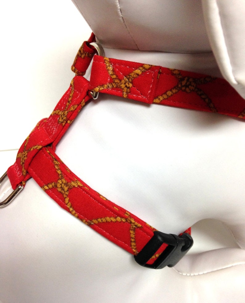 Dog Harness Sailor Knots Red Harness Nautical Dog Harness Etsy