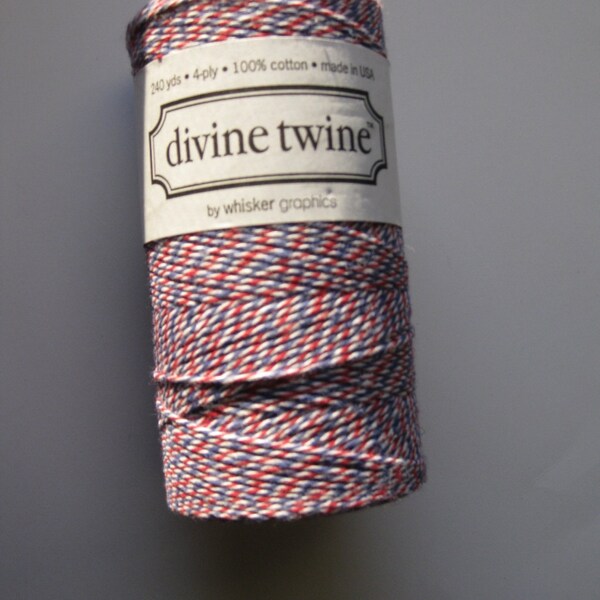 10 Yards of AIR MAIL - Red, White and Blue Bakers Twine