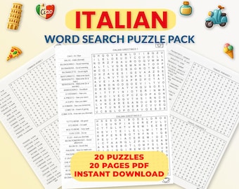 Recherche de mots dans le vocabulaire italien | Apprendre l'italien (PDF)