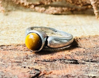 Tigerauge Ring | Gold Ring | 925 Silber Ring | Silber Ring