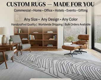 Benutzerdefinierter Teppich: Jede Größe, Design, Farbe - handgefertigtes Wohnzimmer, Schlafzimmer