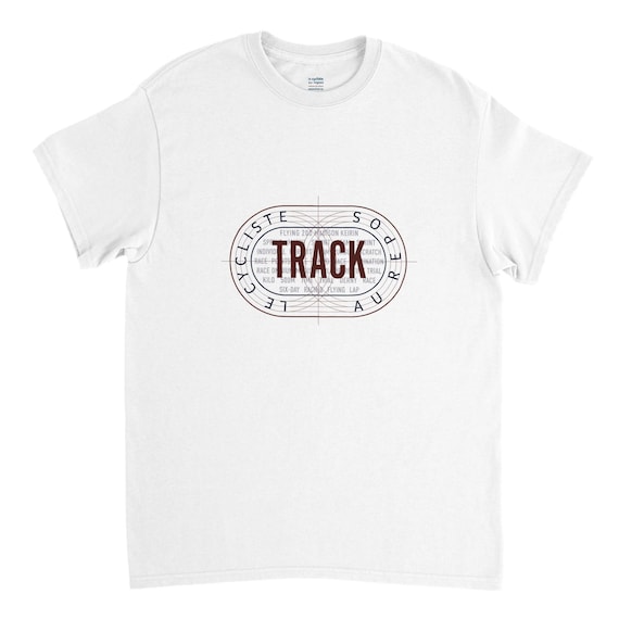 Track Cycling T-Shirt, Velodrome Graphic Tee, Fixed Gear Cyclist Apparel