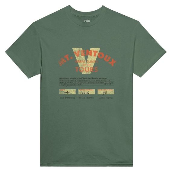 Mont Ventoux Cycling T-Shirt | Vintage Tour de France Climb Tee