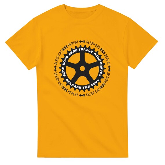 Casual Cycling Tee for Enthusiasts - Eat Sleep Ride Repeat T-Shirt -  Gifts for Cyclists
