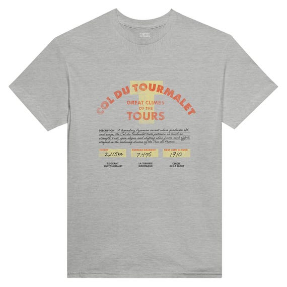 Col du Tourmalet Cycling T-Shirt | Vintage Tour de France Climb Tee
