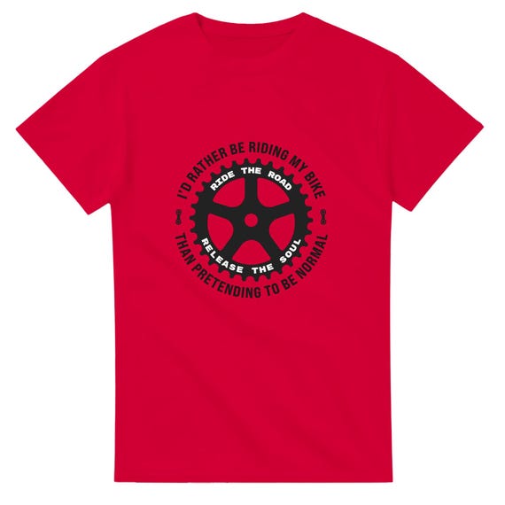 Present for cyclist or cycle enthusiast, Cycling is Good for Mental Health T-Shirt - 'Ride the Road, Release the Soul' - Bold and Colorful