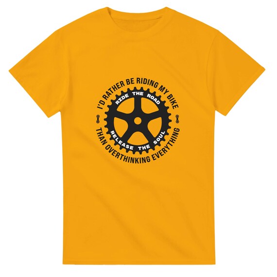 Gift for a cyclist or cycle enthusiast, Cycling is Good for Mental Health T-Shirt - 'Ride the Road, Release the Soul' - Bold and Colorful
