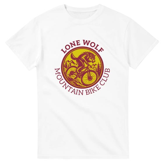 Lone Wolf Mountain Biking Club T-Shirt – Heavyweight Cotton Tee