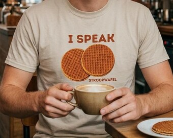 Holländsk Stroopwafel-t-shirt, språkstudent, rolig holländsk mammapresent, nederländsk skjorta, holländsk t-shirt, kakälskartopp, Amsterdam-souvenir