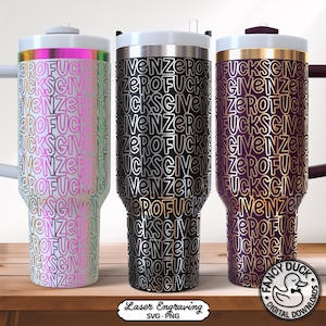 Cusswords Tumbler Wrap SVG, Zero Fucks Given Lasergravyrfil 40oz