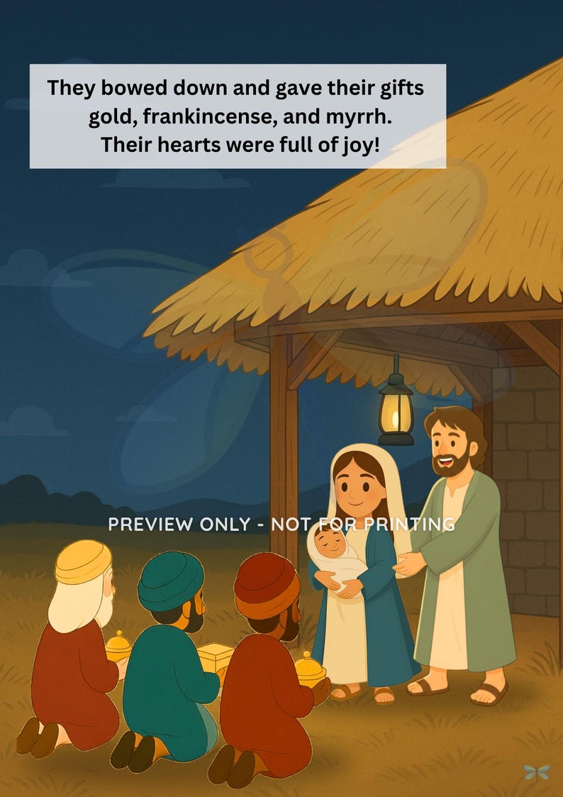 Wise Men's Journey - Nativity Bible Story for Kids (digital Printable ...