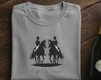 Dressage rider Comfort Colors Graphic Tee | Horse Riding, Champaign drinking, Equestrian Silhouette