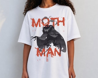 Mothman Shirt Mothman Hoodie & Sweatshirt Vintage Cryptid Graphic Tee Dark Aesthetic Horror Shirt Mothman Gift Gothic Mothman Merch