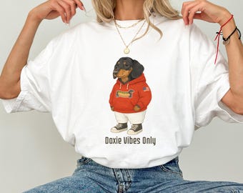 Funny Dachshund Dog Shirt  Dachshund  Sweatshirt & Hoodie for Adults and Kids Cute Doxie Dog Tee Dachshund Lovers T-Shirt Dachshund Gift