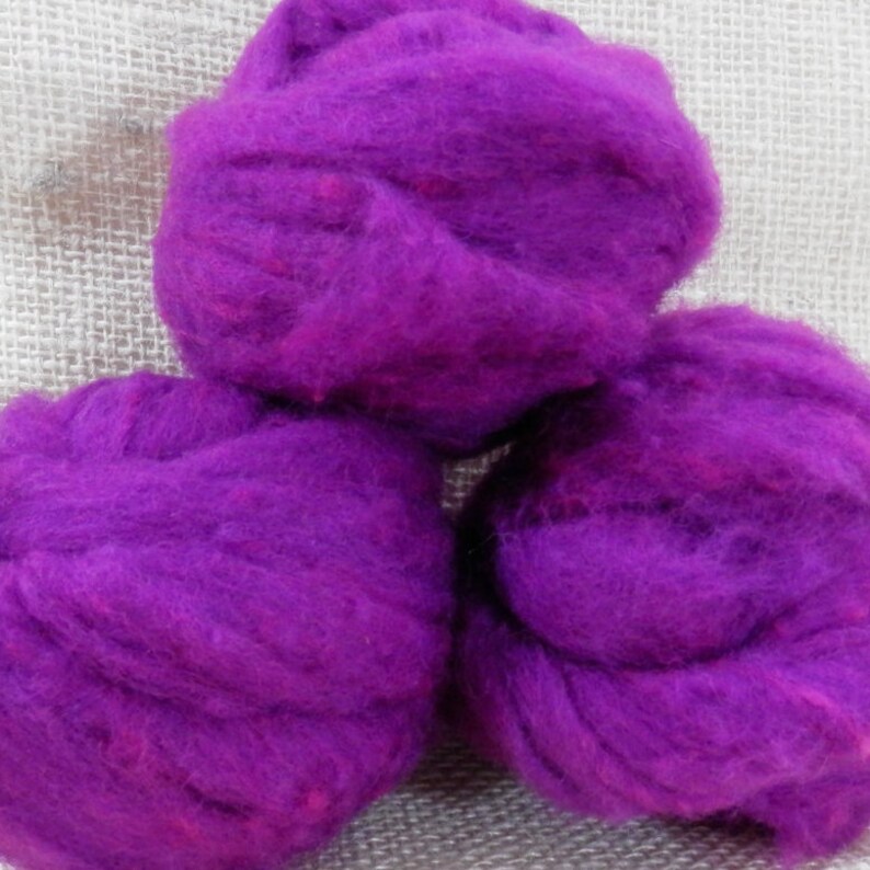Needle felting wool batting in Magenta wool batting felting Etsy
