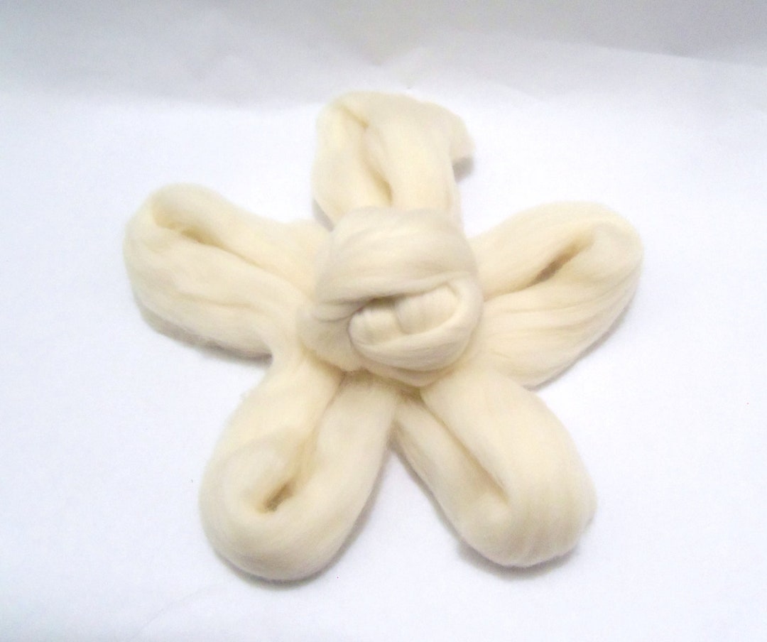 Wool Roving in Ecru, 1 Oz Size Etsy