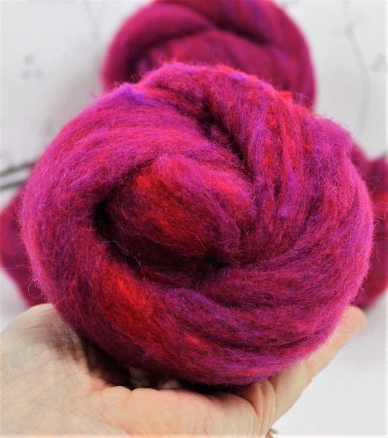 Needle Felting Wool Batting in Chianti Wool Batting Felting Etsy