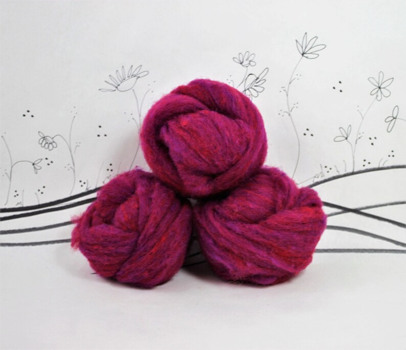 Needle Felting Wool Batting in Chianti Wool Batting Felting Etsy