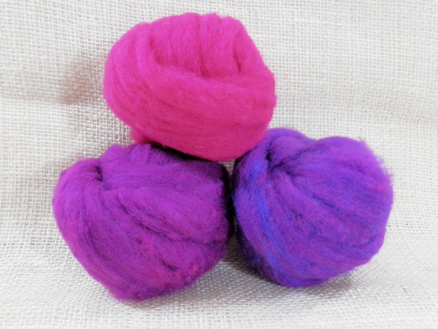 Needle Felting Wool Batting in Magenta Wool Batting Felting Etsy