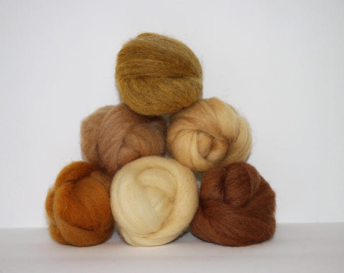 Wooly Buns Roving in Honey Comb, Fiber Sampler, Gold Wool Roving ...