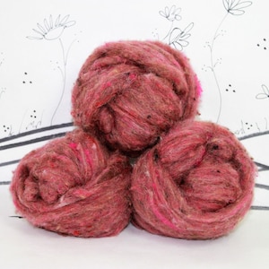 Needle felting wool batting in Adobe, wool batting roving, felting supplies, fleece wool batting in Adobe, neutral wool, wool for spinning,