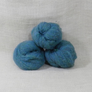 Needle felting wool batting in Woodsmoke, wool batting, felting supplies, fleece wool batting in Woodsmoke, teal wool, wool for spinning,