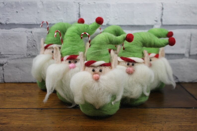 Needle felted RolyPoly Elf with beard Elf felted figure Etsy