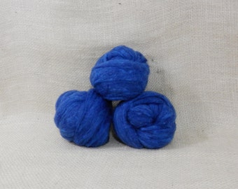 Bateo en cobalto, lana, guata, fieltro suministros de lana de fieltro de la aguja, vellón guata de lana en cobalto, azul marino de lana, lana para hilar,