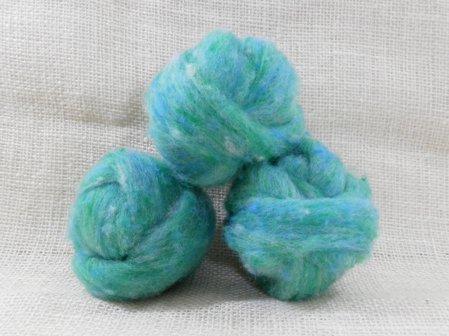 Needle Felting Wool Batting in Sea Green Wool Batting Etsy