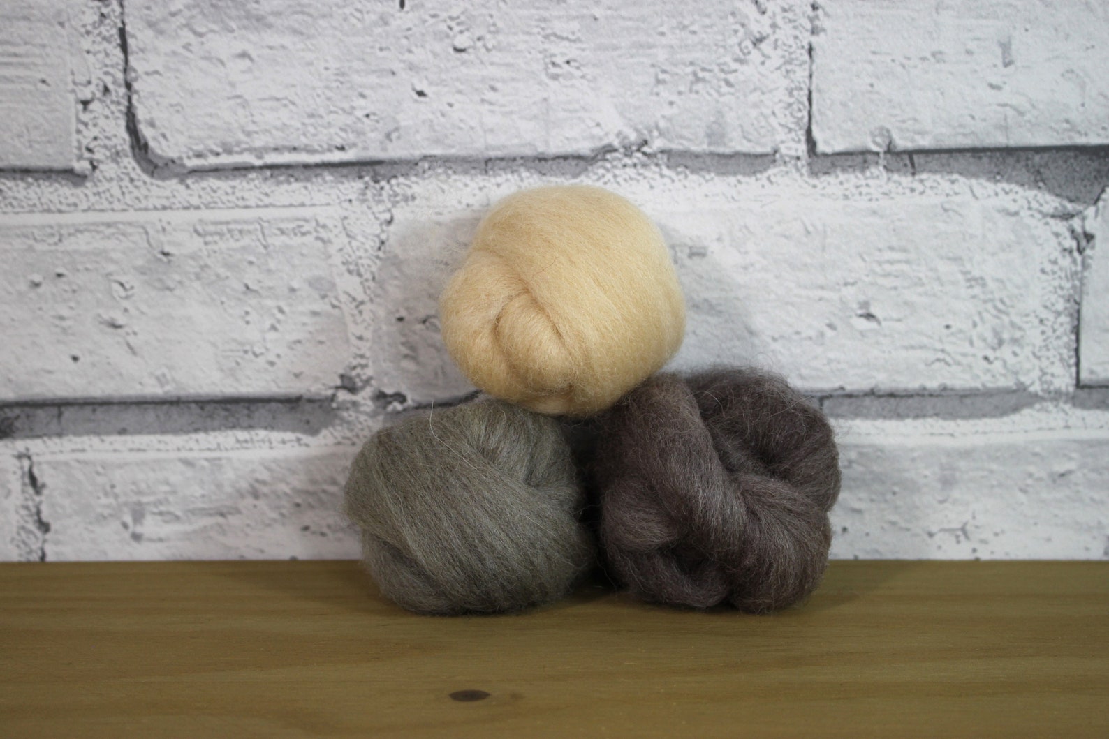 Wooly Buns Roving in River Rock, Fiber Sampler, Wool Roving Assortment ...