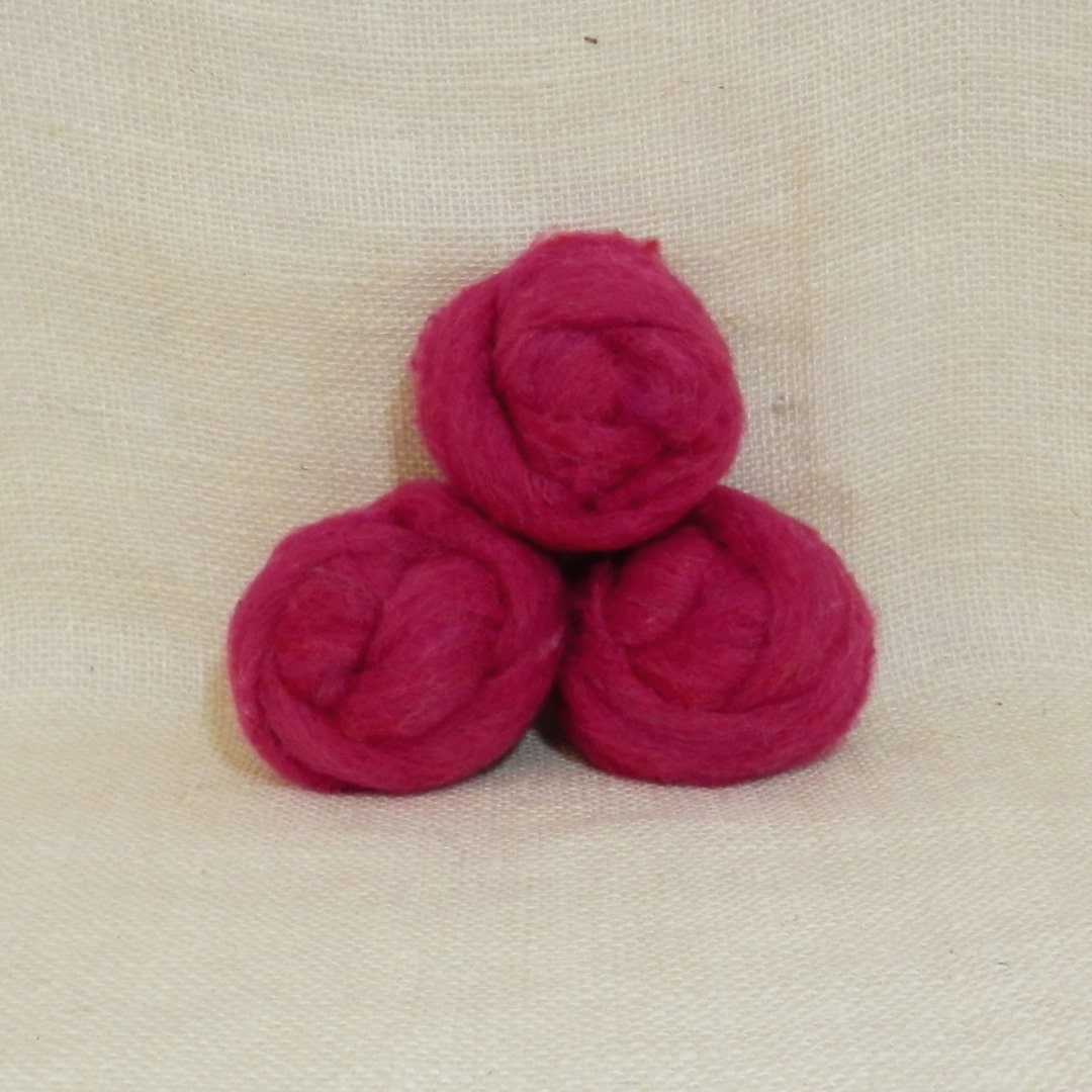 Needle Felting Wool Batting in Raspberry Wool Batting Etsy