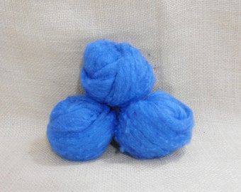 Aguja lana fieltro bateando en azul, lana, guata, fieltro suministros, bateo de lana en azul, azul brillante de lana, lana para hilar, paño grueso y suave