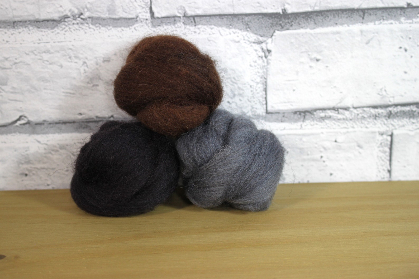 Wooly Buns Roving in River Rock, Fiber Sampler, Wool Roving Assortment ...