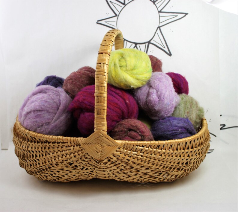 Needle felting wool batting in Lilac, wool batting, felting supplies, fleece batting in Lilac, soft lavender wool for needle felting image 4