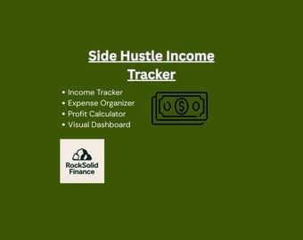Side Hustle Income Tracker Excel | Etsy Seller Spreadsheet (Digital Download)