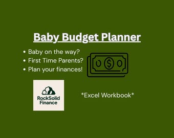 Complete Baby Budget & Savings Planner - Excel - Instant Download