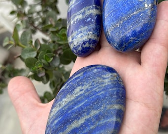 Zestaw kamieni Lapis Lazuli | Naturalne polerowane niebieskie kryształy | Kamienie lecznicze do medytacji i dekoracji wnętrz