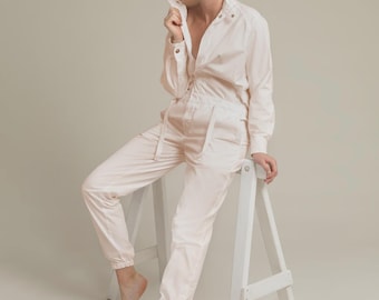 Frauen Pink Shirtweight Boilersuit