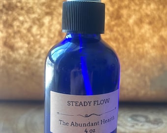 Spray à base de plantes Steady Flow – Abondance et stabilité pour la chambre et brume pour le linge – 4 oz