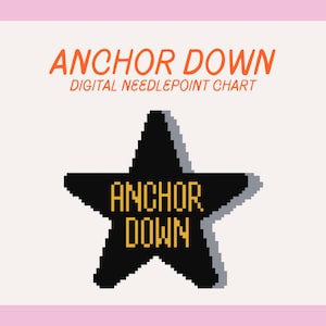 Vanderbilt Needlepoint Chart | Anchor Down Star Design (Digital Download)