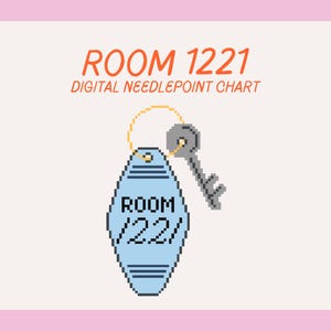 Room 1221 Needlepoint Chart: Heated Rivalry Hockey Inspired Pattern (Digital Download)